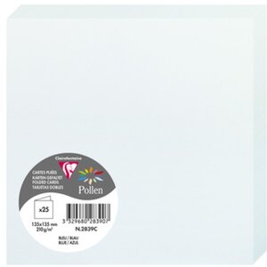 Doppelkarte Pollen 135x135 blau
