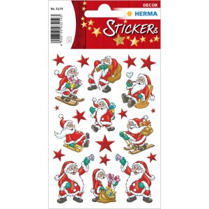 HERMA Weihnachtsmann-Sticker Decor Nr 3219 3 Bögen...