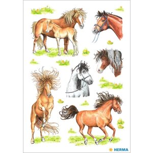 HERMA 3307 Pferde Sticker DECOR 3 Blatt 9x16 cm...