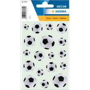 HERMA Sticker Fußball schwarz-weiß 3...