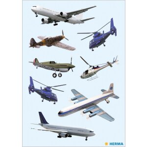 HERMA Sticker Flugzeuge und Hubschrauber DECOR 3...