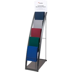 Walther Design Bewerbungsmappe blau mit Klemmleisten und Versandumschlag DIN A4