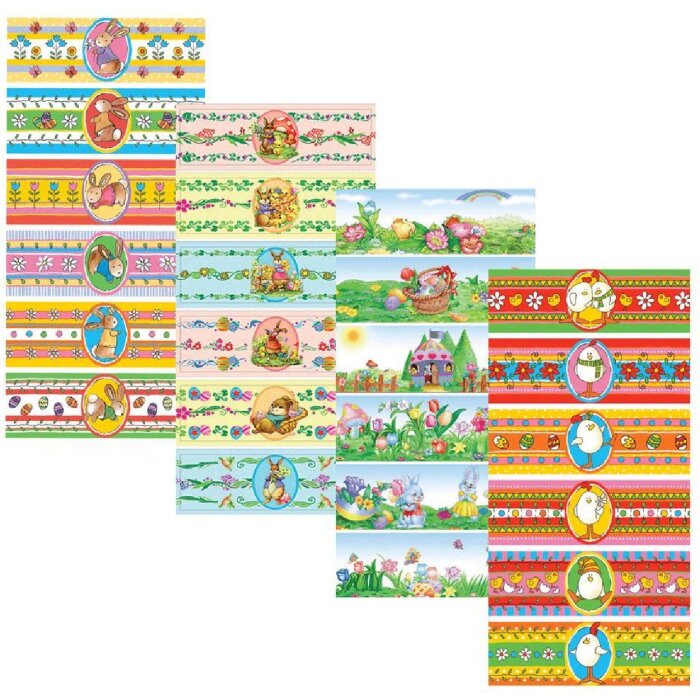 HERMA Bunte Zauberfolie Ostereier-Dekoration 6 Motive einfache Anwendung