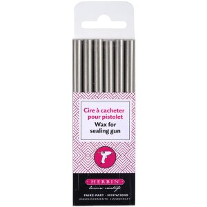 Siegellack Box 6 Stangen silber