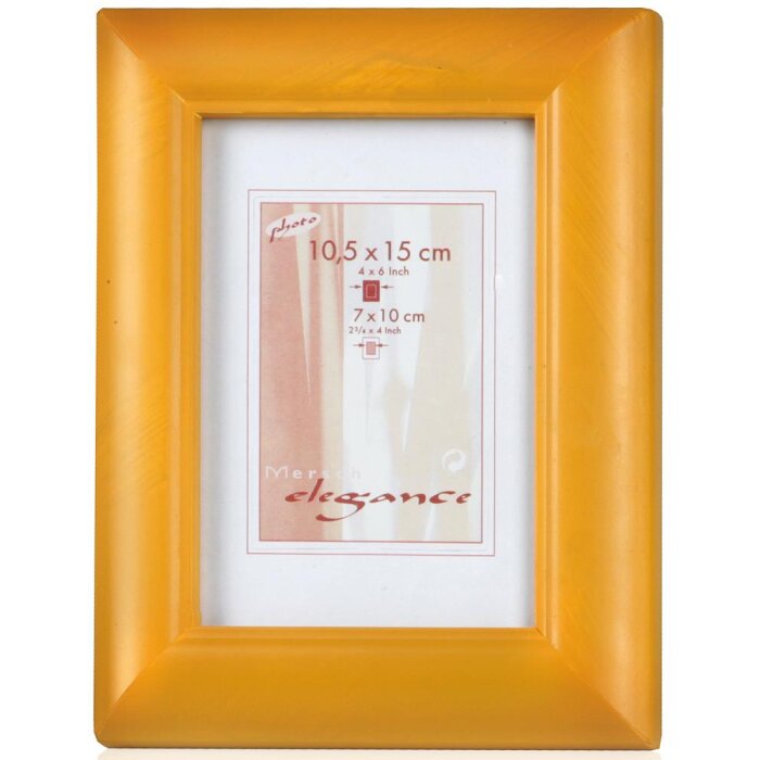 Dřevěný rám HNFD Ramatuelle žlutý 18x24 cm s paspartou a zadním panelem z MDF desky