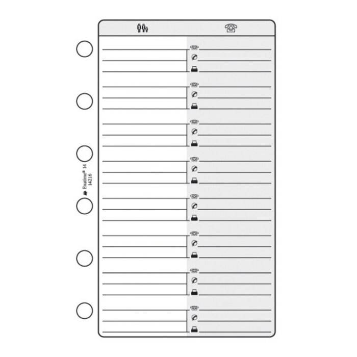 Exatime 11 Adressenverzeichnis für Exacompta Terminkalender 8,5x12 cm
