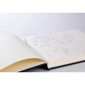 KOLARA Svatební kniha hostů černá imitace kůže s možností personalizace 23x25 cm