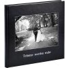 KOLARA Svatební kniha hostů černá imitace kůže s možností personalizace 23x25 cm