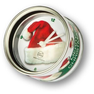 Vánoční hodiny v rámečku 8x8 cm