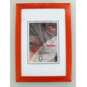 Dřevěný rám Hama Riga 10x15 cm oranžový s paspartou a kvalitním sklem