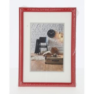 Plastový rám Sevilla 10x15 cm červený