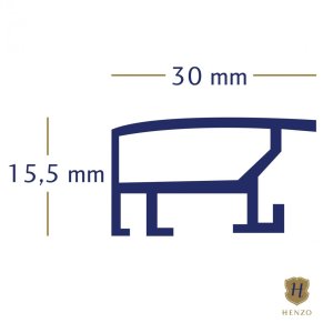 30x30 hliníkový rám černý Henzo LUZERN