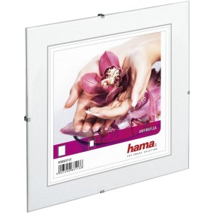 Bezrámový držák na obrázky Hama s antireflexním sklem 20x20 cm