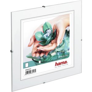 Bezrámový držák na obrázky Hama normální sklo 20x20 cm
