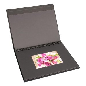 HNFD fotoalbum BELDA lněné černé 22x29,7 cm 30 černých stran