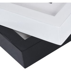 Dřevěný rám Piano 30x30 cm bílý 3D efekt