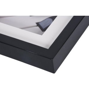 Dřevěný rám Piano 30x30 cm černý 3D efekt