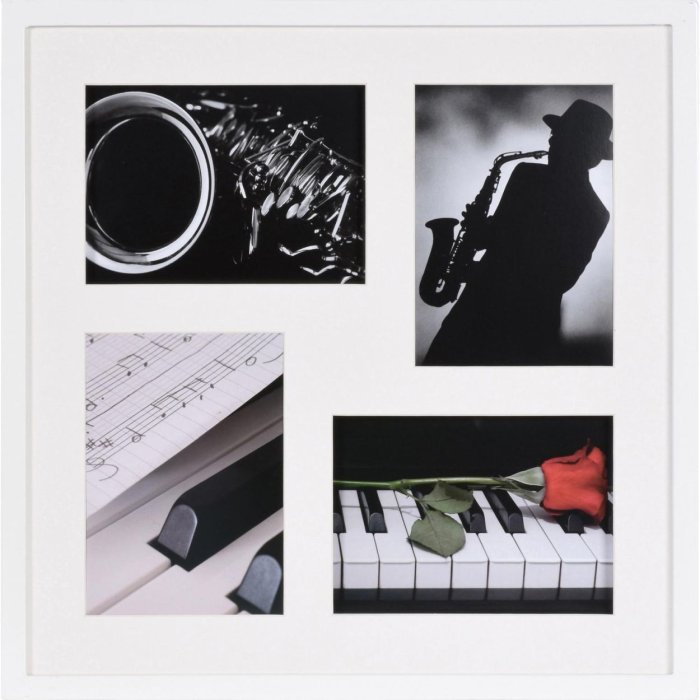 Henzo Fotogalerie Piano 4 fotografie 13x18 cm bílé (40x40 cm)