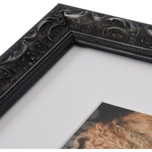 Henzo Chic Barokní obrazový rám černý 15x20 cm s paspartou