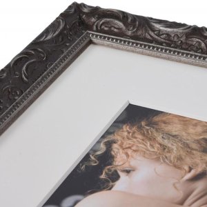 Elegantní barokní obrazový rám 18x24 cm tmavě šedý