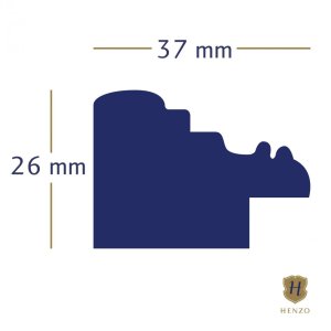 Henzo Chic Barokní rám na obrazy 20x30 cm tmavě šedý s paspartou