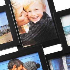 Prázdninový galerijní rámeček 6 fotografií černý
