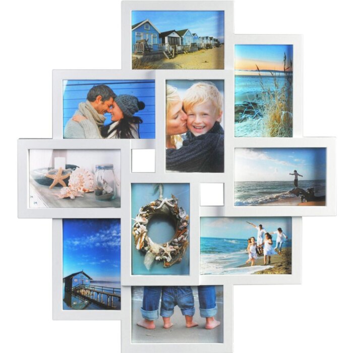 Henzo galerijní rám Holiday 10 fotografií 10x15 cm bílý
