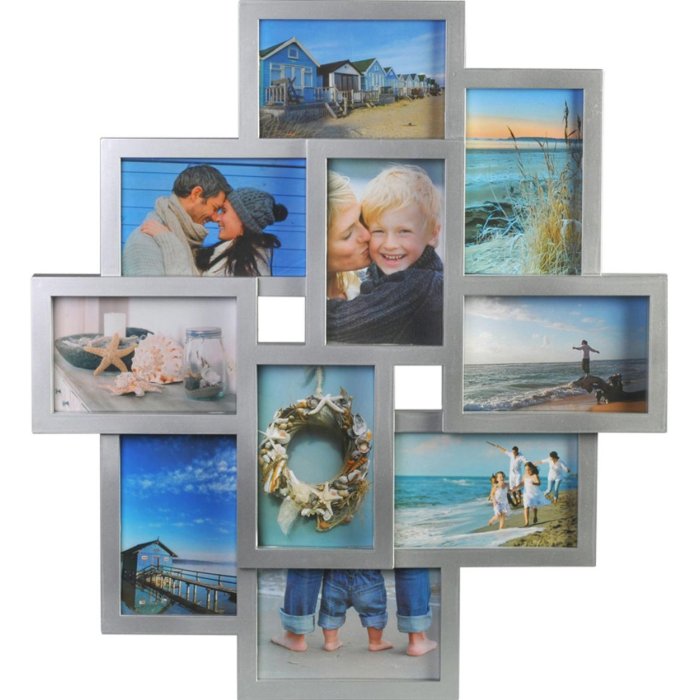 Henzo galerijní rám Holiday 10 fotografií 10x15 cm šedý (45x60 cm)