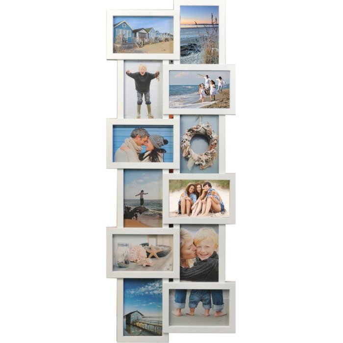 Prázdninový galerijní rámeček 12 fotografií bílý