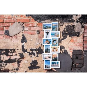 Prázdninový galerijní rámeček 12 fotografií bílý