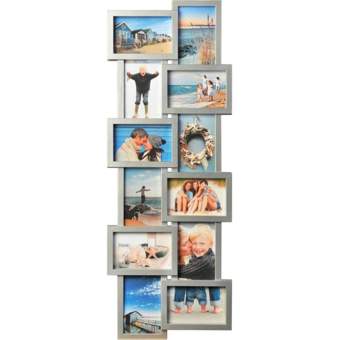 Henzo galerijní rám Holiday 12 fotografií 10x15 cm šedý