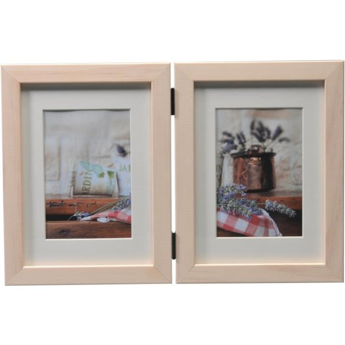 Dvojitý rám Jardin 13x18 (9x13 cm) bílý