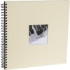 HNFD Spirálové album Khari chamois žebrované 33x33 cm 50 černých stran