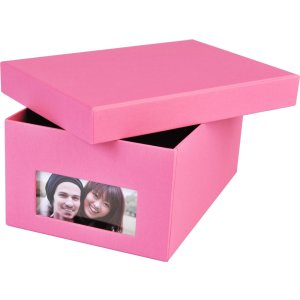 HNFD fotobox Kandra fuchsiový žebrovaný 700 fotografií 10x15 cm
