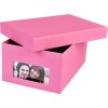 HNFD fotobox Kandra fuchsiový žebrovaný 700 fotografií 10x15 cm