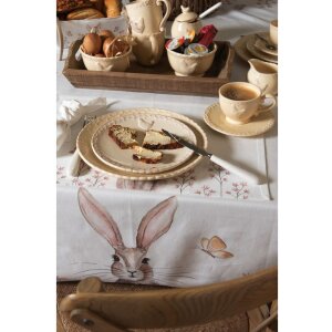 Clayre & Eef CHRFP Talíř Ø 26 cm Béžový keramický talíř Chicken