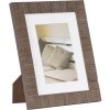 Dřevěný obrazový rám Henzo Driftwood 15x20 středně hnědý s paspartou 10x15 cm