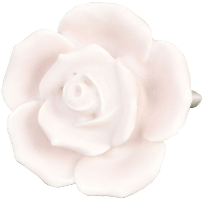 Clayre & Eef 61861 Dveřní klika Ø 4,5 cm Růžová keramika