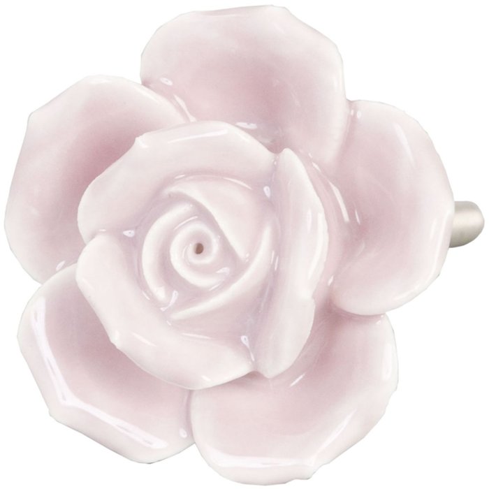 Clayre & Eef 61863 Klika na dveře Ø 4,5 cm Růžová keramika