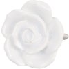 Clayre & Eef 61876 Dveřní klika Ø 4,5 cm Bílá keramika