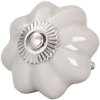 Clayre & Eef knoflík na nábytek Ø 5 cm šedý vlnitý
