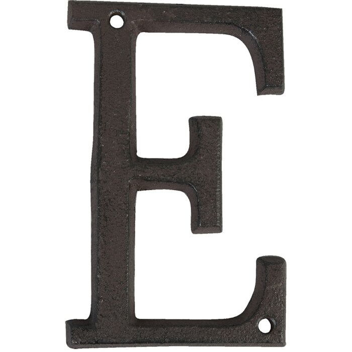 Litinové písmeno E 13 cm