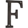 Litinové písmeno F 13 cm