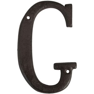 Litinové písmeno G 13 cm