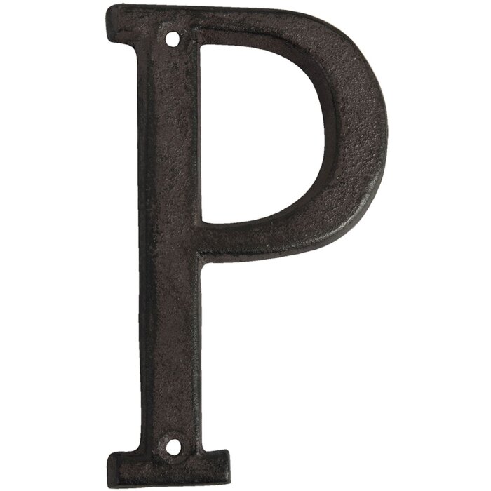 Litinové písmeno P 13 cm