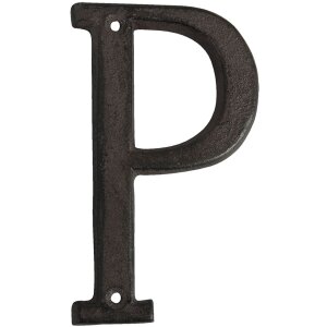 Litinové písmeno P 13 cm