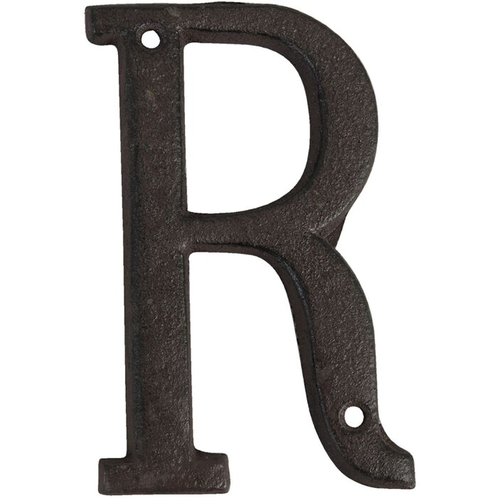 Litinové písmeno R 13 cm