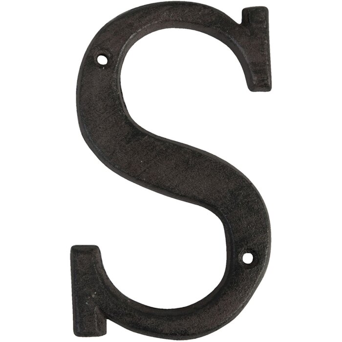 Litinové písmeno S 13 cm
