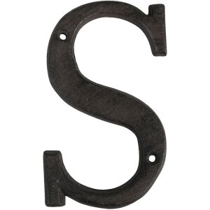 Litinové písmeno S 13 cm
