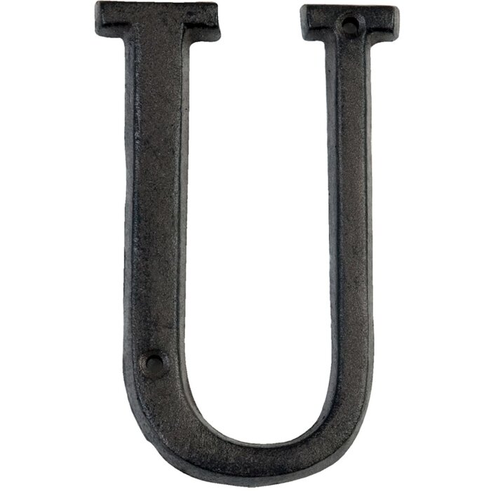 Litinové písmeno U 13 cm